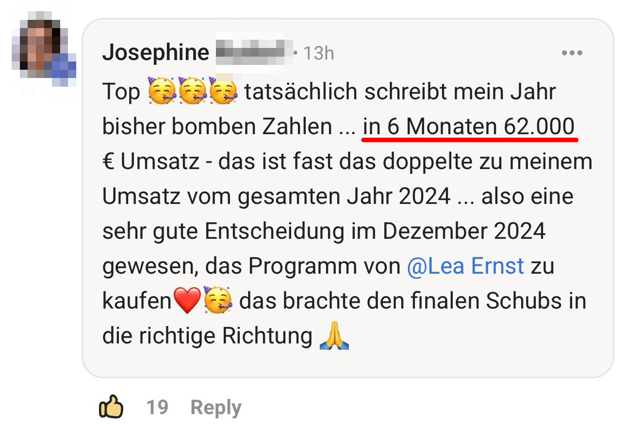 Community-Ergebnis: 62.000 Euro Umsatz in 6 Monaten