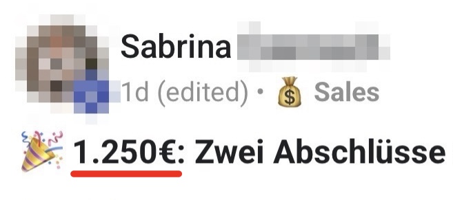 Community-Ergebnis: zwei Abschlüsse, 1.250 Euro